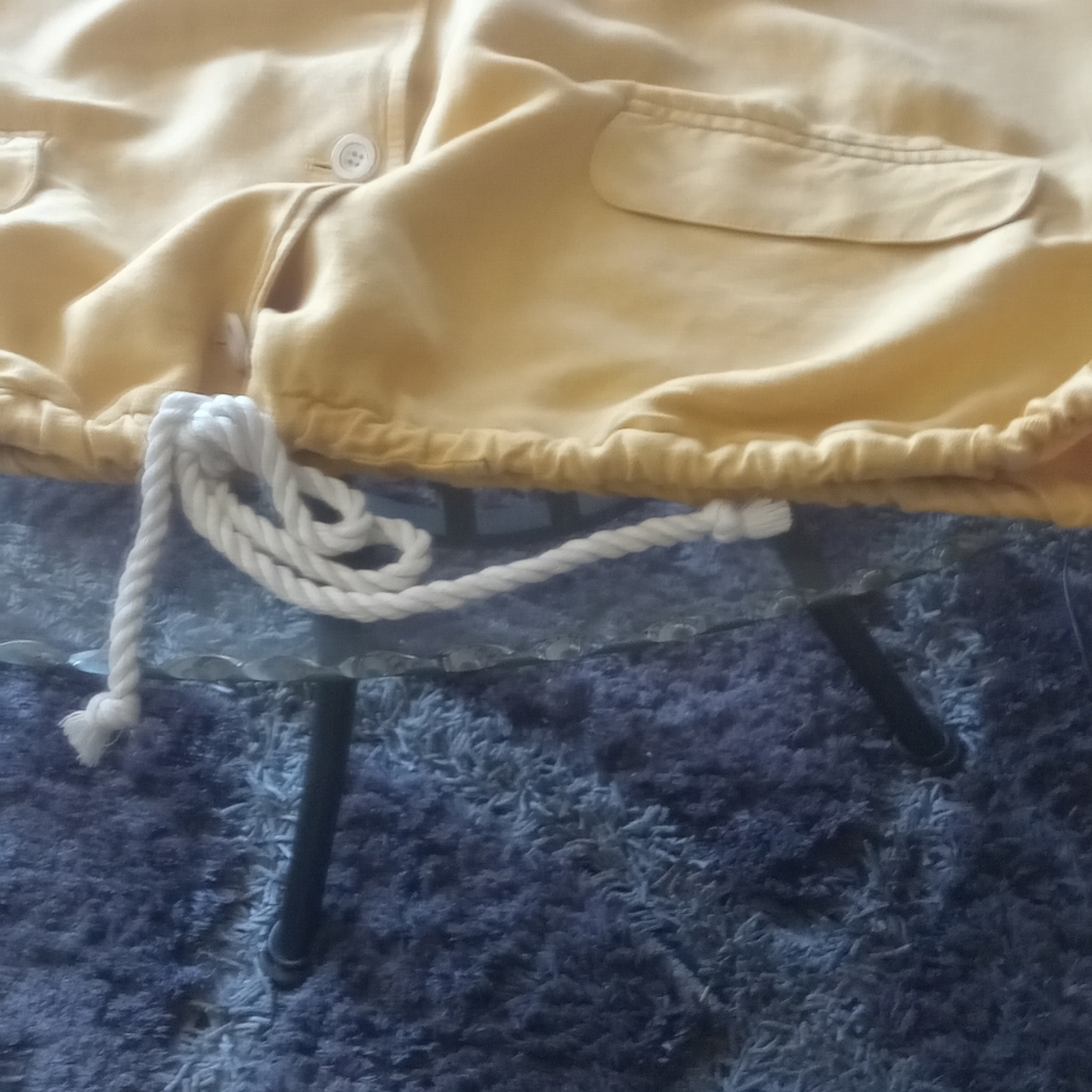 J. Jill Women's Yellow Linen Blend Drawstring Plus Size Jacket Size 3X - Picture 6 of 9